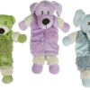 Multipet Pet Aroma Dog Fleece Squeaker Mat Assorted Colors and Styles Dog Toy – 9.5in (MP34603-KW)