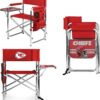 PICNIC TIME NFL Unisex-Adult NFL Sports Chair with Side Table, Beach Chair, Camp Chair for Adults