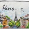 Paris Travelling Gift Makeup Bag, City Travel Cosmetic Bag for Purse, Watercolor Makeup Bag, Paris Souvenir Bag, Trip Favors for Traveller Paris Lovers, City Themed Organizer
