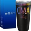 Personalized Certified Medical Assistant Gift for Women on Black with Ion Prism Design 20 oz Stainless Steel Tumbler with Lid – Insulated Cup – Custom Travel Mug for CMA