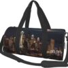 Sports Gym Bag for Women Men Travel Duffel Bag Tote City Seattle Weekender Bag Canvas Carry on Overnight Bag for Travel Swimming Fitness Workout Sports Duffle Bag