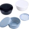 Travel Soap Case, Travel Soap Container, Camping Essentials, Bar Soap Holder for Shower, Round Seal Waterproof Soap Container for Camp Travel Shower(3 Pcs)