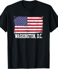 Washington, D.C. USA Vintage American Flag T Shirt