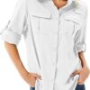 Women’s UPF 50 Long Sleeve UV Sun Protection Safari Shirts Outdoor Quick Dry Fishing Hiking Travel Shirts