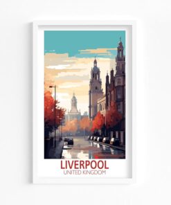 YoungGift Liverpool City Travel Poster – Liverpool United Kingdom Travel Poster – Liverpool City Wall Art – Liverpool Travel Wall Decor – Home Decor Travel Poster – Travel Wall Art (11X17 No Frame)