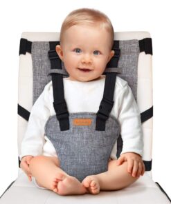 liuliuby Baby Travel Essential Harness Seat | Travel High Chair for Babies | Portable High Chair for Travel Baby Essentials | Baby Travel Gear, Baby Traveling Must Haves | Portable Highchair for Baby