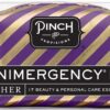 Pinch Provisions Candy Stripe Minimergency Kit, Includes 17 Travel-Sized Cosmetic Essentials, Convenient for Purses, Emergency Beauty Accessories, Gifts for Christmas & Birthday’s, Purple