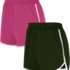 2 Piece Dolphin Hem Shorts for Women Sport Booty Shorts Casual Summer Athletic Shorts Breathable Gym Workout Shorts