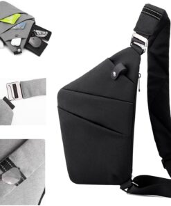 Anti Theft Travel Bag, Travel Purses Anti Theft Safe Slim Sling CrossBody Bag, Personal Flex Bag for Men&Women