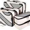 BAGAIL 6 Set Packing Cubes,Travel Luggage Packing Organizers(6Set Beige)