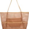 Beach Bag – Mesh Beach Tote Bag for Women Valentines Day Gifts for Her Waterproof Pool Bag for Beach Vacation Pool Travel