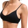 Blue 55 Women’s Bralette Wireless Padded Bra Top Sexy Everyday Basic Deep V-Neck