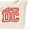 CafePress Washington DC Tote Bag Reusable Natural Beige Canvas Shopping Bag