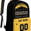 Custom Pittsburgh Backpacks Personalized Name And Number Backpack Travel Bag Shoulder Bag Gifts for Men Women