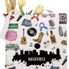 MAOFAED Nashville Gift Nashville Souvenir Nashville Travel Gift Canvas Tote Bag For Shopping Travel Office