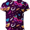 Mardi Gras Shirts for Men 2025 Long Sleeve Masks Print Tops Causal Crewneck New Orleans Theme Party Tees Shirts
