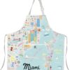 UJIMS Miami Florida Souvenirs Gifts Miami City Map Apron Florida Trip Gift The Sunshine State Gift Miami Travel Trip Gift