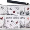 Girls & Women Large Fashion Cute New York Souvenir Zipper pouch Travel Cosmetic Bag Hand Bag Makeup Purse (JP-330167B)