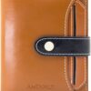 ANDOILT Wallets for Women Genuine Leather Small Bifold Wallet RFID Blocking Card Case Purse with ID Window Coin Pocket