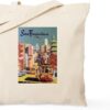 CafePress Vintage San Francisco Tote Bag Reusable Natural Beige Canvas Shopping Bag