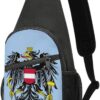 Coat of Arms of Austria Vienna Ea-gles Print Sling Bag Casual Chest Bag Daypack Unisex Crossbody Backpack for Travel Sports Outdoors
