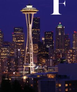 F: Seattle City Skyline Themed Letter “F” Initial Monogram Name Lined Notebook / Journal / Diary for Writing Notes | Perfect Personalized Gift for Men, Women, Teens, Girls, Boys