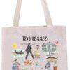 G2TUP Tenness- State Souvenirs Gift Tenness- Travel Tote Bag Tenness- Home Handbag Tenness- Tourism Gift