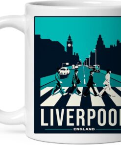 Liverpool England Mug Women Men Ceramic Mugs Tea Coffee Cup with Handle Cute White – 11 oz Funny Novelty Nice Graphic Design Print for Kitchen ID44994