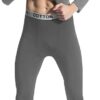 Men’s Seamless Thermal Underwear Set – 2 Piece Lightwieght V Neck Tops and Long Johns Comfy Base Layer Set for Men