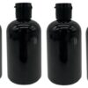 Natural Farms 4 oz Black Boston BPA FREE Bottles – 6 Pack Empty Refillable Containers – Essential Oils Cleaning Products – Aromatherapy | Black Snap cap – Made in the USA