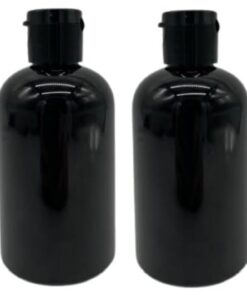 Natural Farms 4 oz Black Boston BPA FREE Bottles – 6 Pack Empty Refillable Containers – Essential Oils Cleaning Products – Aromatherapy | Black Snap cap – Made in the USA