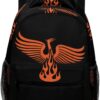 Phoenix Fire Bird Travel Backpack Lightweight Shoulders Bag Laptop Daypack for Work Office
