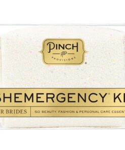 Pinch Provisions Pearl Shemergency Kit for Brides, Includes 50 Must-Have Emergency Essential Items for The Big Day, Mid-Size Multi-Functional Pouch, Perfect Survival Kit for Wedding Day