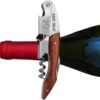Premium ABC Wolf Brand Wine Opener, Professional Waiters Corkscrew with Foil Cutter & Dual Hinge, Stainless Steel Wine Key for Servers and Bartenders (Wood Brown)