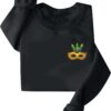 Sweatshirts for Women Trendy Mardi Gras Sweat Shirts No Hood Long Sleeve Casual Carnival Mask Print Top Pullover
