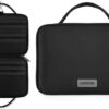 Travel Toiletry Bag for Women & Men, Portable Travel Cosmetic Bag with Hanging Hook, Water-proof Toiletry Organizer for Accessories, Shampoo, Full-size Container, Toiletries, Black
